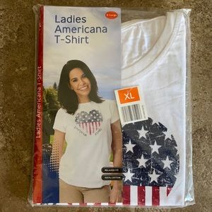 Women’s XL Cotton T-Shirt. Patriotic.